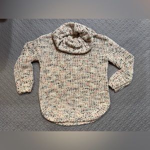 Jessica Simpson Multicolor Chunky Knit Cowl Neck Sweater